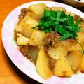 あけびなわ's cooksnap of when they made 肉大根＊ほっこりこっくり甘辛そぼろの煮物.