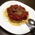 ほのみぞ's cooksnap of when they made 簡単おいしい☆ミートソースパスタ.