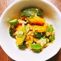 かまめ♪'s cooksnap of when they made かぼちゃとオクラの納豆あえ♪.