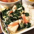 ame-ikuru's cooksnap of when they made ＊チンゲン菜とカニカマ＊肉無し麻婆豆腐＊.