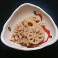 千代にゃん's cooksnap of when they made 蓮根と挽き肉の甘味噌煮.