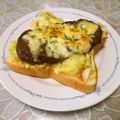 ＠迷子＠'s cooksnap of when they made 朝はがっつり！ハンバーグトースト.