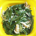 ミルウノ's cooksnap of when they made **つくおき☆茎わかめとエリンギ炒め**.