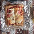 sakura49's cooksnap of when they made 【糖質オフ】こんがり油揚げピザ.