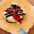 まりちゃん★。's cooksnap of when they made 簡単！クレープ☆いちごとチョコバナナ♪.