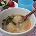 もりあん農園's cooksnap of when they made ワカメと大根、玄米ご飯入りすいとん味噌汁.