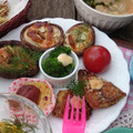 もりあん農園's cooksnap of when they made 椎茸と筍の胡麻チーズ焼き.