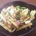 クックC5U4TL☆'s cooksnap of when they made シーフードとジャガイモとアスパラのソテー.