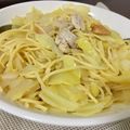 クック92JN5R☆'s cooksnap of when they made キャベツとチキンのめんつゆパスタ.