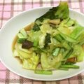 メイジももんじゃ's cooksnap of when they made キャベツと小松菜のオイスター炒め.