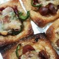 トヨリ's cooksnap of when they made 糖質制限　かんたん油揚げピザ.