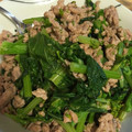 ppmp451z's cooksnap of when they made 10分おかず♪ひき肉と菜の花の炒めもの.