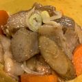☆めぐチキ☆'s cooksnap of when they made 豚ばら肉･蒟蒻･人参･ごぼうの味噌煮込み.