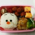 KRRママ's cooksnap of when they made ツムツムオラフ♬アナと雪の女王♬キャラ弁.