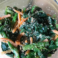 空中逆上がり's cooksnap of when they made めんつゆで。人参とほうれん草の胡麻和え.