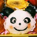 凛ちゃんです！'s cooksnap of when they made ＊キャラ弁＊超簡単　のりだけ　パンダ.