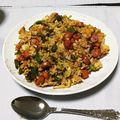 aki6099's cooksnap of when they made ずぼらなレシピ♪焼そば味のチャーハン♪.