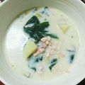 千紗ママ☆'s cooksnap of when they made ほうれん草入り♪簡単キノコの豆乳スープ.