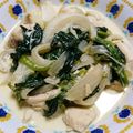 ぽちんぎょ's cooksnap of when they made ムネ肉とブロッコリーほうれん草のマヨ炒め.