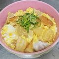 もぐ・ω・くま's cooksnap of when they made おでんの残りをリメイク！甘辛✿おでん丼✿.