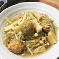 alice218's cooksnap of when they made 鶏むね肉と筍 もやしの胡麻油香る中華煮.
