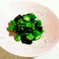 SP♪'s cooksnap of when they made ✿オクラとわかめの✿すし酢で酢の物✿.