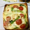 つれり～'s cooksnap of when they made 四つ切り食パンのトーストキッシュ.