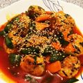 2Bunny5's cooksnap of when they made 豆腐鶏団子チリソース風〜妊娠レシピ〜.