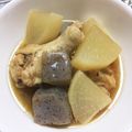 あぽろ．'s cooksnap of when they made 大根と鶏手羽元とこんにゃく煮.