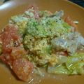 kashikon's cooksnap of when they made トマトとキャベツと玉子.