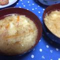 オキラックマ's cooksnap of when they made 千切りにんじんのかき玉みそ汁.