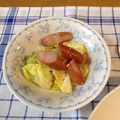 violets's cooksnap of when they made 簡単！キャベツ＆ソーセージ炒め.