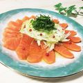 ３匹の大ぶたママ's cooksnap of when they made サーモンのカルパッチョ.