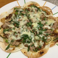 la_breeze's cooksnap of when they made 餃子の皮で和風ピザ☆.
