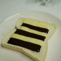 wakwaksan's cooksnap of when they made スライス生チョコレートでボーダートースト.