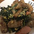 yunatan1211's cooksnap of when they made コストコ・ソーセージリンクスと卵の炒め物.