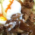 saruvo's cooksnap of when they made 我が家のテッパン★温玉のせしょうが焼き.