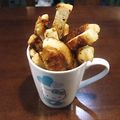 Ｐ子ママ's cooksnap of when they made 手作り食パンのおいしい耳で♪ラスク風.
