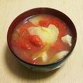ピーナッツ子♪'s cooksnap of when they made じゃがいもとフレッシュトマトのスープ.