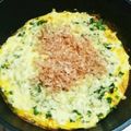ふりきち's cooksnap of when they made 卵とチーズの粉なしお好み焼き.