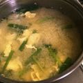 u_mi_n's cooksnap of when they made ☆ふわふわ卵とにらのお味噌汁☆.