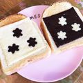 tetsun's cooksnap of when they made スライス生チョコレートでボーダートースト.