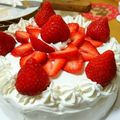 コイヌ's cooksnap of when they made 炊飯器で誕生日ケーキ（≧∇≦）.