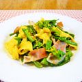 アイリッシュショコラ's cooksnap of when they made 春☆なばな(菜の花)とベーコンの卵炒め.
