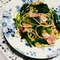 ぼんめぐ's cooksnap of when they made ほうれん草とベーコンの美味ペペロンチーノ.