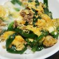 momoha＊'s cooksnap of when they made 豚ひき肉のニラ玉丼.