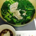 レイミK's cooksnap of when they made 小松菜の豚しゃぶ一人鍋　おろしポン酢で.