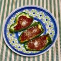 にきけん's cooksnap of when they made 万願寺唐辛子のミートソースつめ.