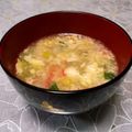 ＠迷子＠'s cooksnap of when they made ふわふわ卵×蟹カマで❀中華風コーンスープ.