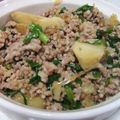 じゅんなっち's cooksnap of when they made 豚挽き肉+ポテト+にらの炒めたの.